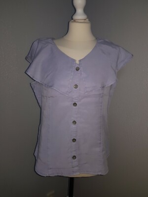 RED BUTTON Damen Kurzarm Bluse Gr. M lavendel NEU UVP 59,99 