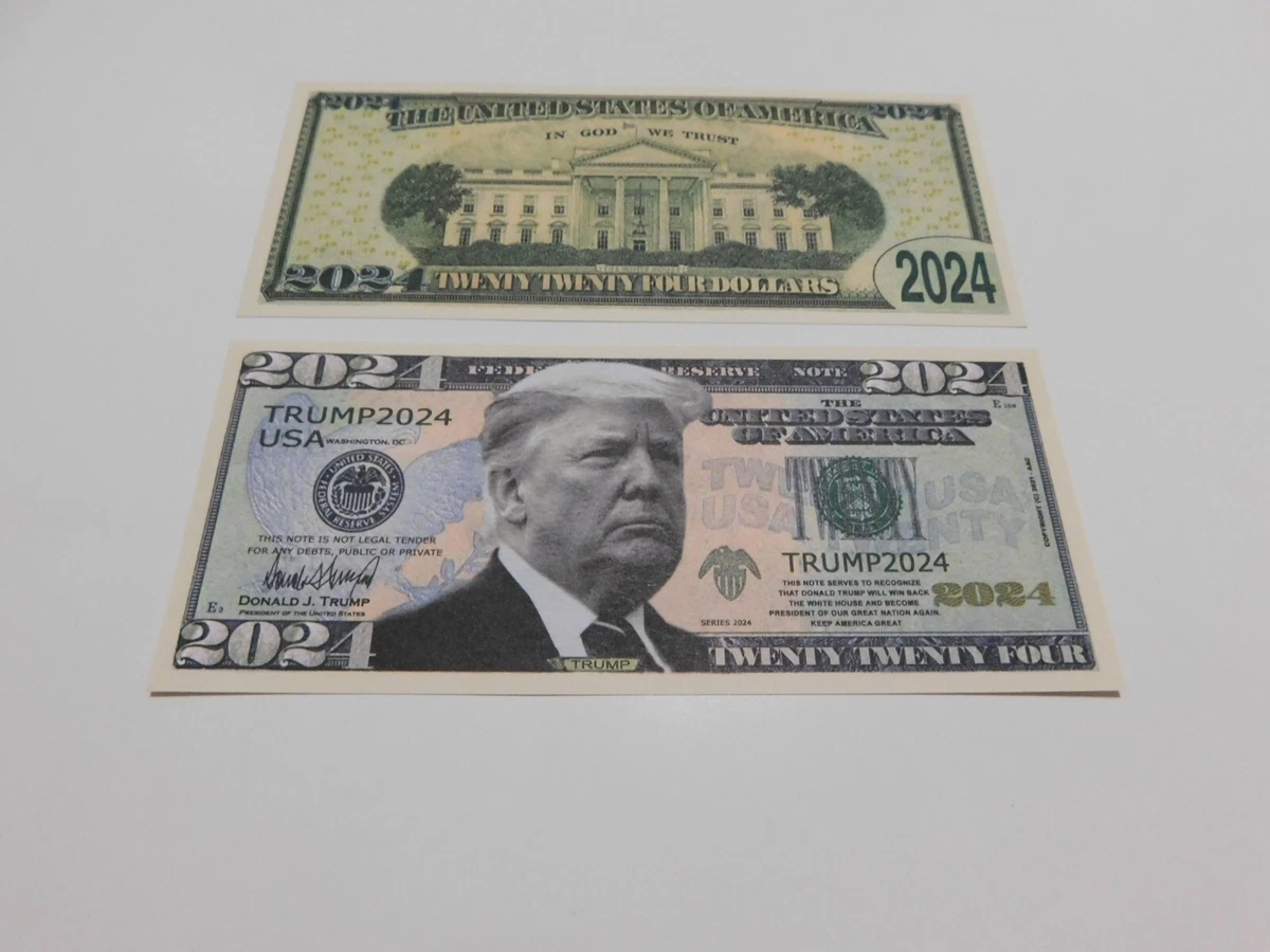 Donald J. Trump 2024 $20 Twenty Dollar Bill in play money not real item  #39.