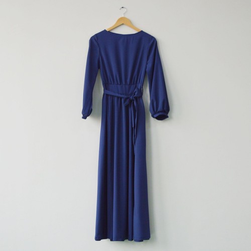Summer Round Neck Long Dress Bohemian Retro Lantern Sleeve Casual Party Dress - Picture 12 of 29