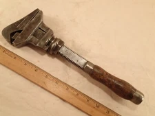 Vtg. BEMIS & CALL HARDWARE & TOOL CO. 12" Adj. COMB. Nut & Pipe Monkey WRENCH