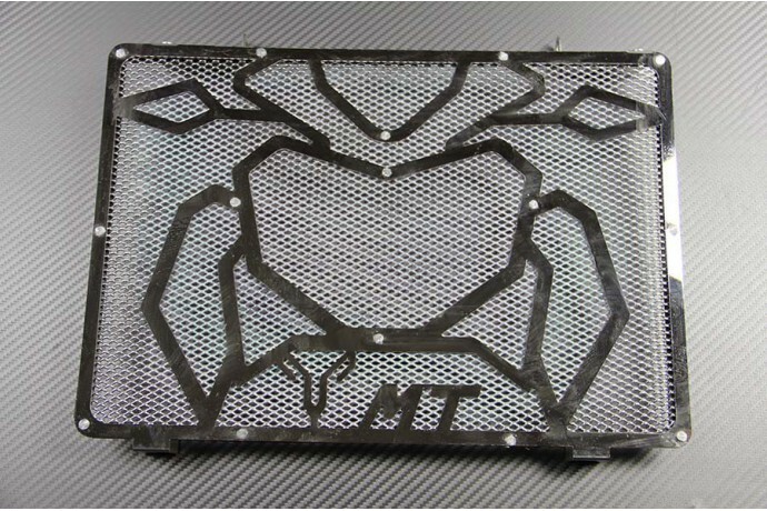Grille radiateur MT-09 argentée anti-gravillons pour éviter les fuites