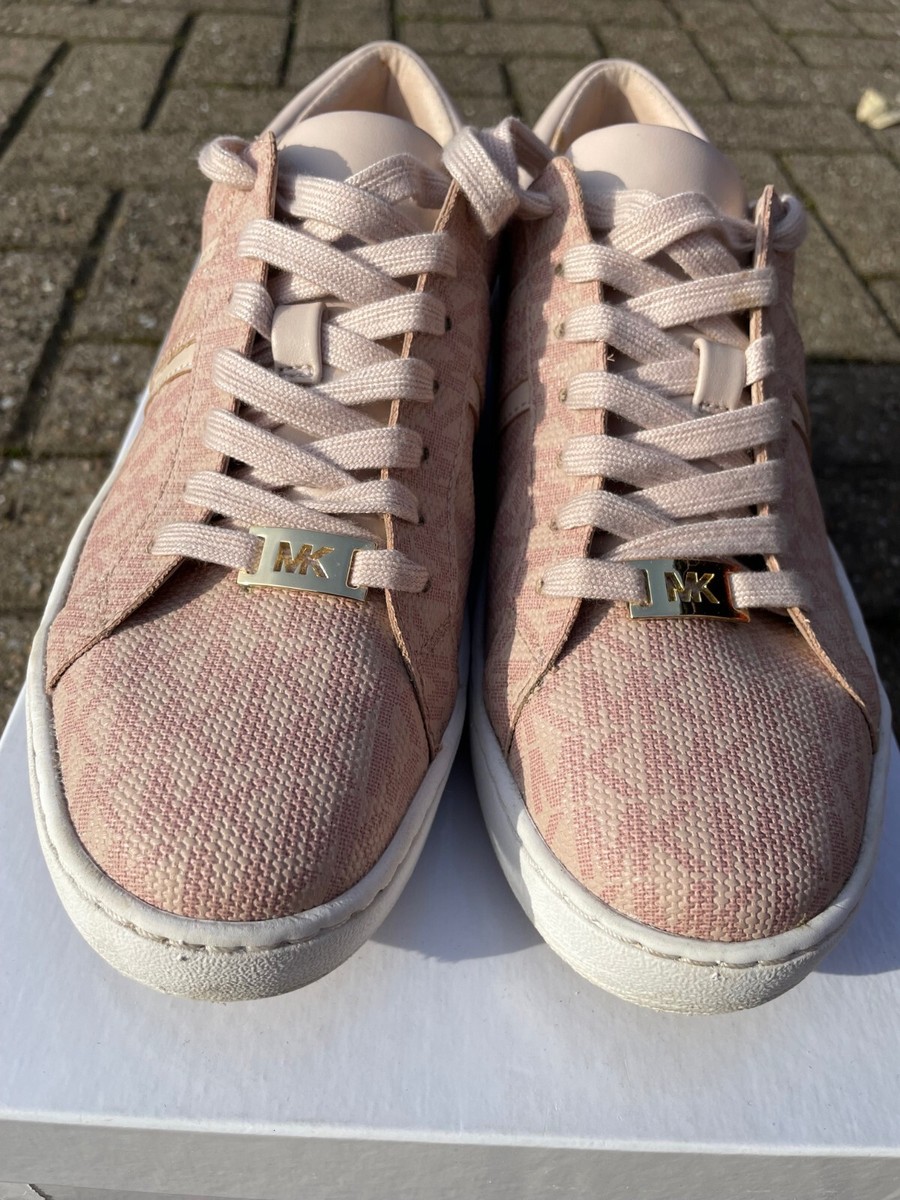 Michael Kors Ladies Keaton Logo Stripe Sneaker Colour: Ballet