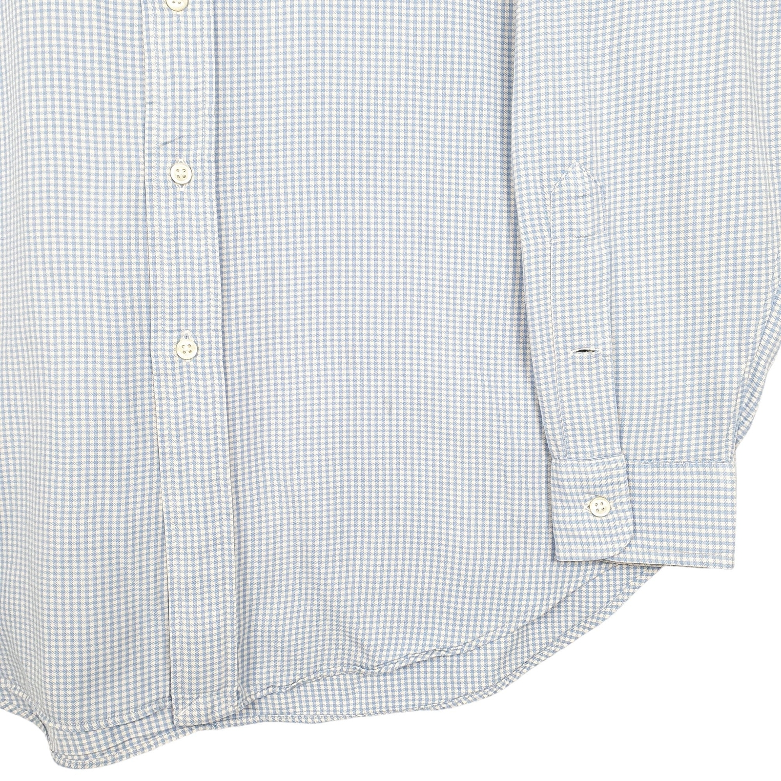 RALPH LAUREN Blue Gingham Shirt Blake Fit Long Sleeve Casual Cotton Mens L image 4