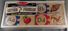 Self Correcting Melissa  Doug Alphabet Learning Letter Jigsaw Puzzles Age 4 