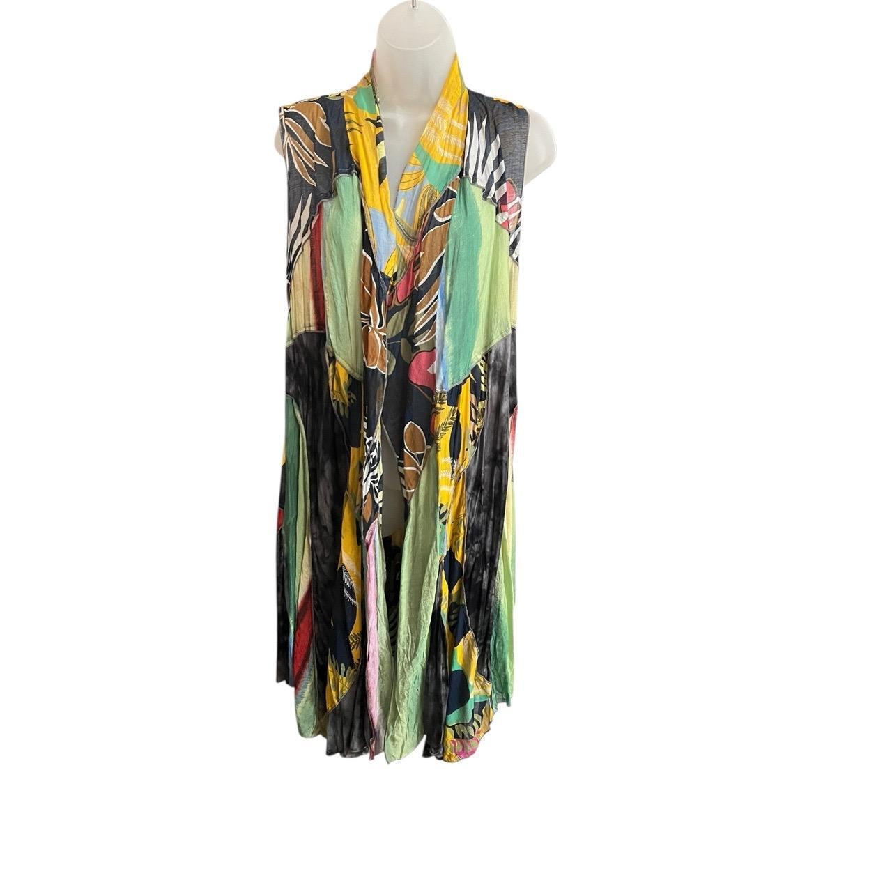 Boho Festival Open Front Duster Cardigan for Women - Large NWT Multicolor