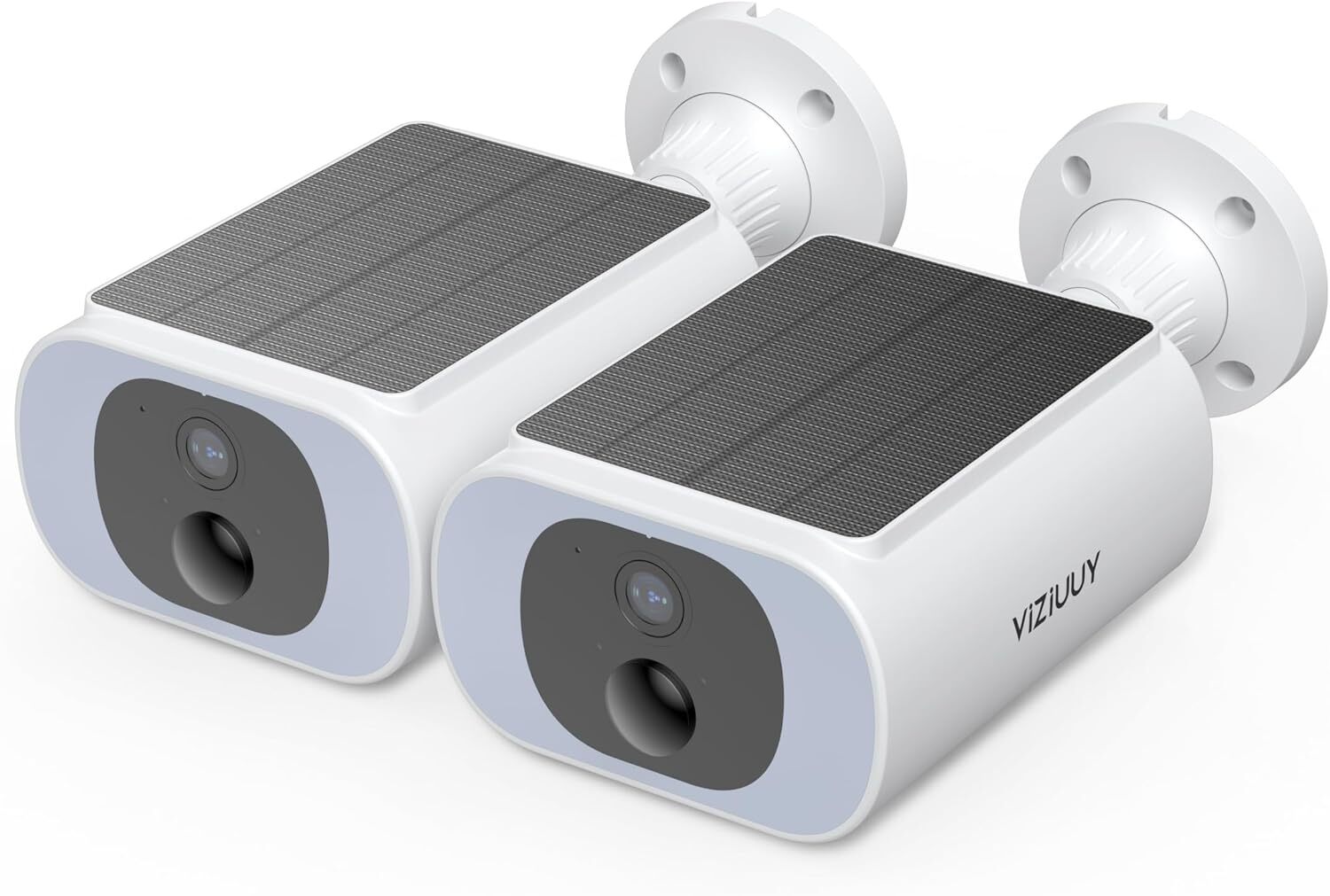 Outdoor Solar Wireless 2K Security Cameras 2-Pack for Home Protection