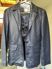 Claudie Pierlot Blue 100% Nappa Leather Jacket