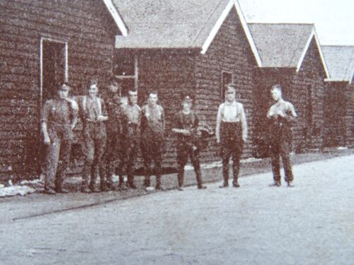 Surrey WW1 WITLEY CAMP Brigade Road Soldiers Barrack Canadian & British c1919 PC - Bild 2 von 4