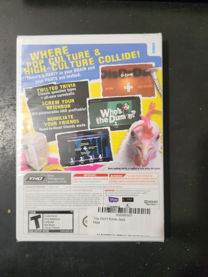 You Don't Know Jack Nintendo Wii Irreverent Trivia Party Game Brand New Sealed - Image 2 of 2