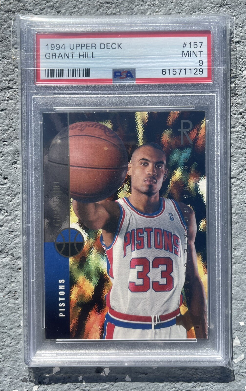 1994 UPPER DECK #157 GRANT HILL RC PISTONS HOF PSA 9