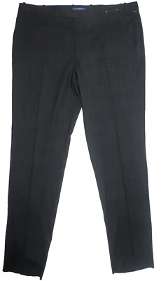 NWOT Men's 42 Peter Millar Wool Dress Wool Pants in Grey Basketweave Mélange