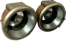 Pair Chalmers Script Solar Brass Carbide Headlamps Pair Chalmers Script Solar Brass Carbide Headlamps