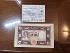 REPUBBLICA ITALIANA LIRE 1000 GRANDE M B. I. 19 5 1947 certificata SPL+ SABAUDA