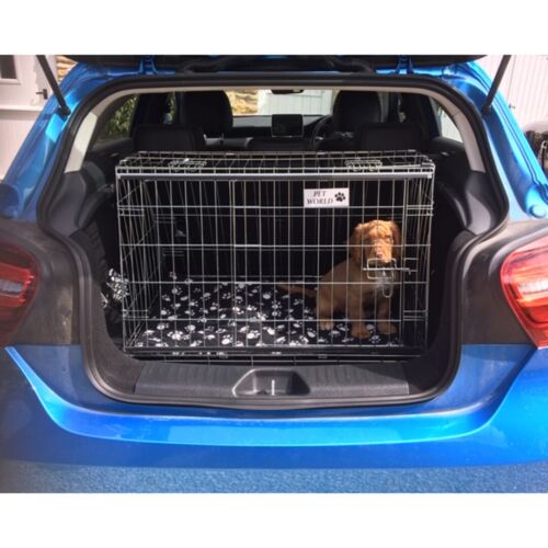 PET WORLD Mercedes A-Class 13-18 REG Sloping car pet puppy dog travel crate cage - Afbeelding 1 van 6
