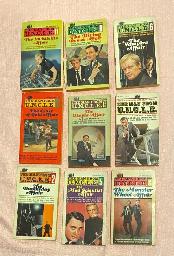The Man From U.N.C.L.E. Lot of 9 Ace Books 1960s Paperbacks See pics