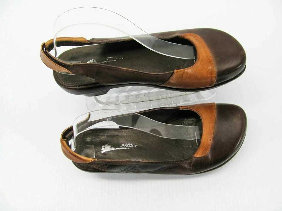 Antelope Womens Shoes Size 9M EUR 40 Brown Leather Slingback Heel Pre Owned qp - Image 2 of 4