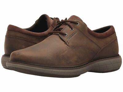 Men's Merrell World Vue Lace Up Shoe Dark Earth Brown Leather