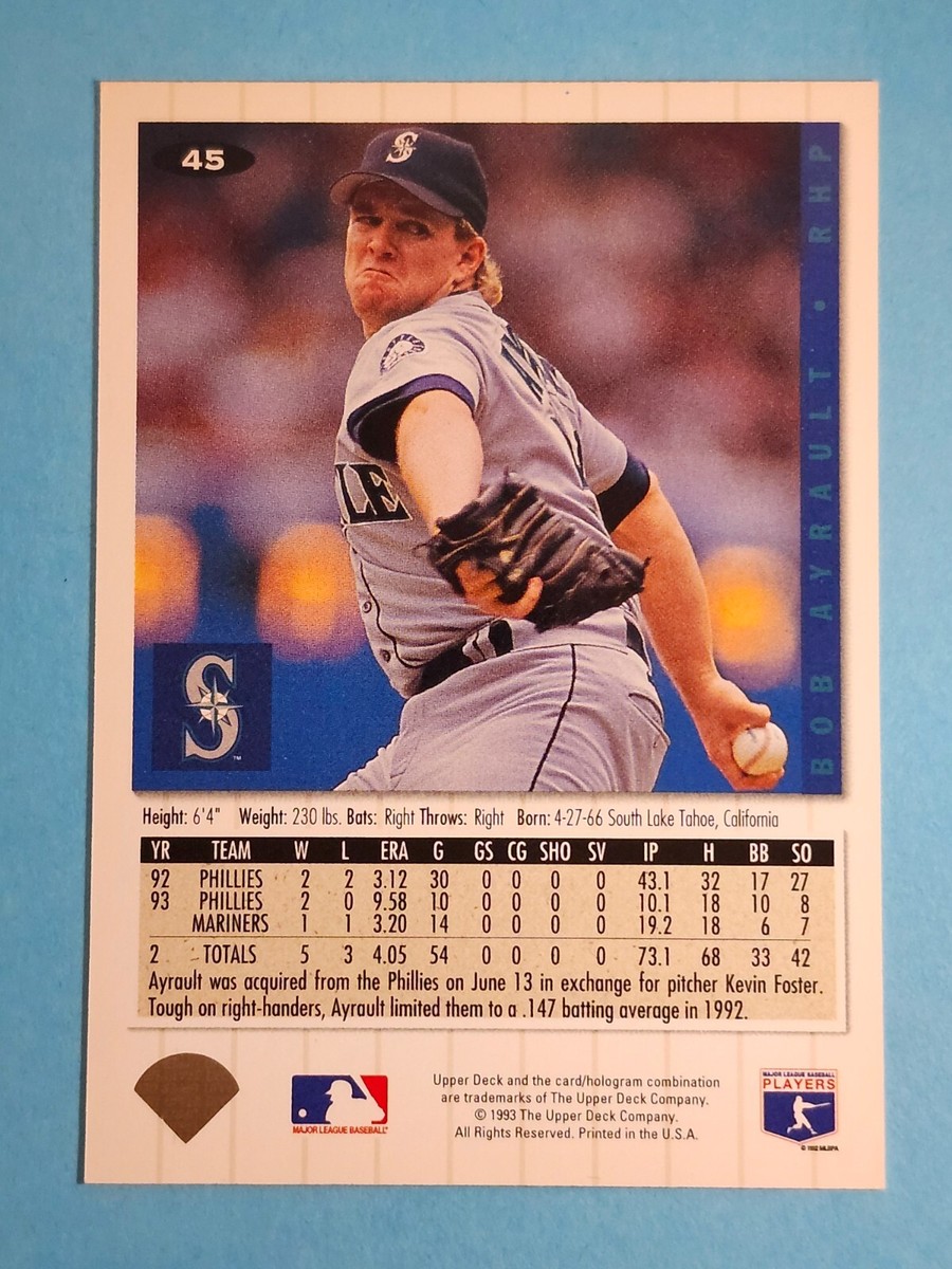 1994 Collector's Choice Silver Signature Bob Ayrault Seattle