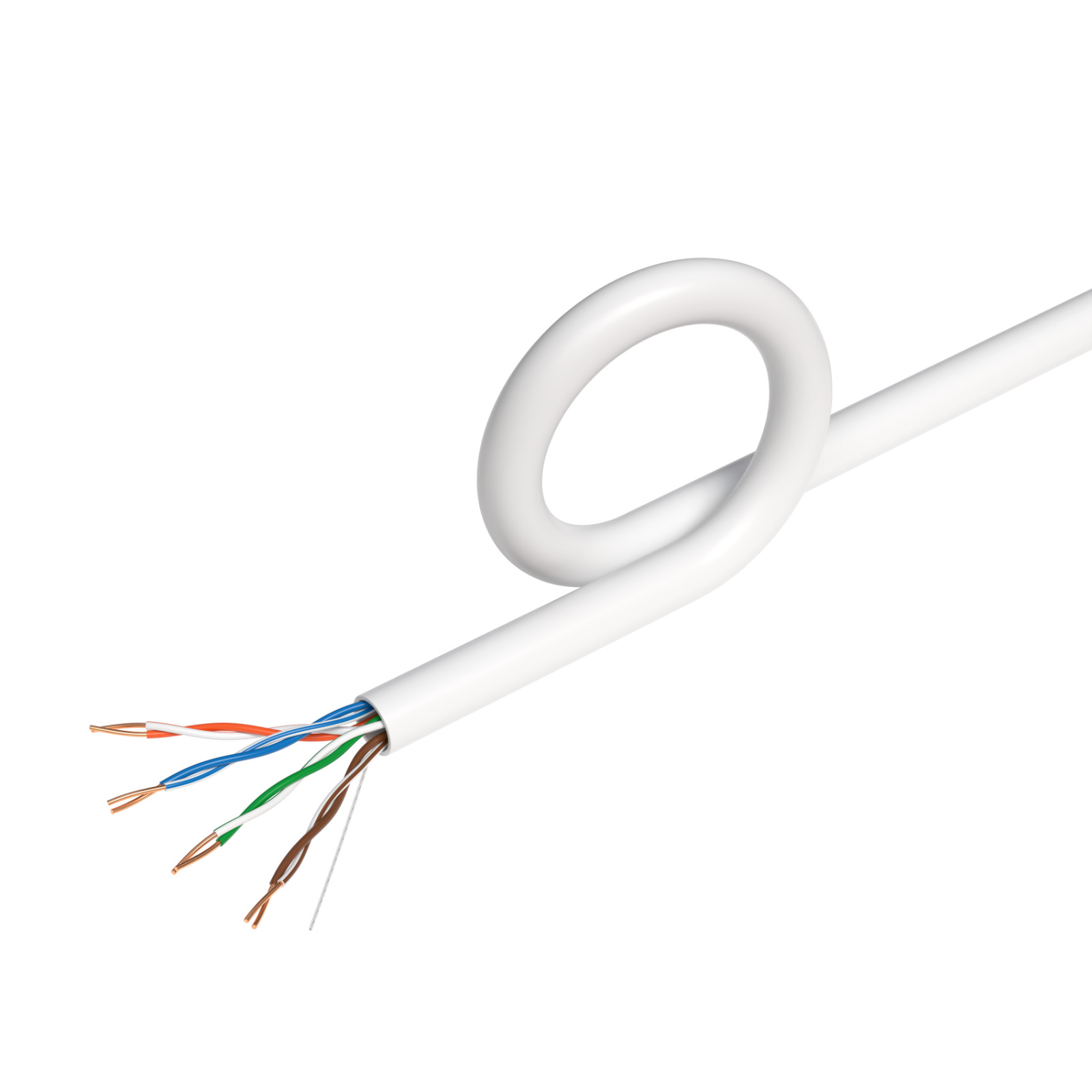 CAT5e UTP 1000ft Ethernet Network Cable 24AWG LAN RJ45 CCA Solid Bulk Wire White