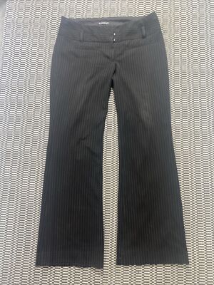 Express Design Studio Editor black striped 4 Pocket Women's Wide Leg Dress Pants