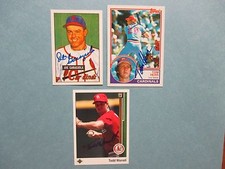 JOE   GARAGIOLA/TOM  HERR/TODD  WORRELL    St. Louis  Cardinals   Signed  Cards