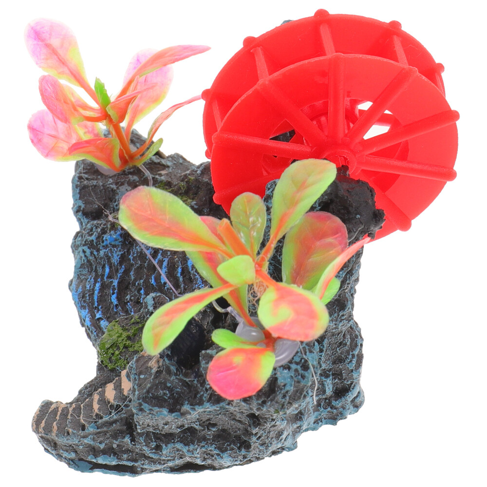 Pneumatic Aerated Waterwheel Hut Rockery Fish Bowl Turkey Decor