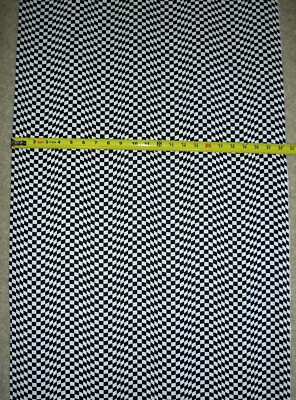 Car Flag Banner Checkered plaid Black C5402 Timeless durable Cotton fabric 
