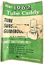 1962 Tube Caddy Booklet Tube direct Substitution Guidebook