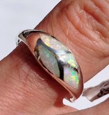 Bague En Spinelle Noir Naturel 21x16x7mm (12 Carats) Argent 925 - Taille 61, Fabrication Française