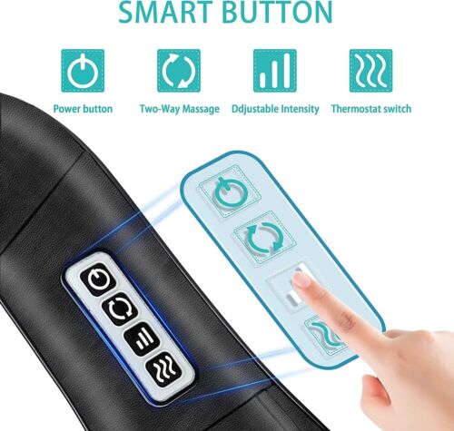 4D Back & Neck Massager with Heat โ Deep Tissue Kneading Massage Pillow - Picture 8 of 8