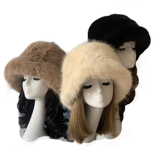 Fuzzy winter shop hat