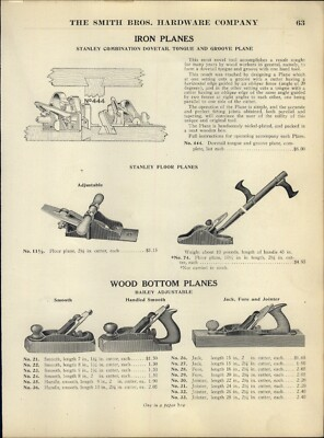 #ad 1912 PAPER AD 4 PG Bailey Wood Bottom Plane Stanley Parts Iron Wood Ohio Tool $29.99