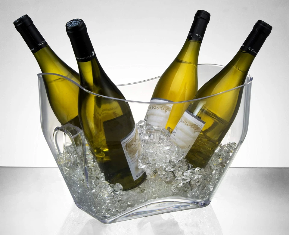 Banheira isolante de bebidas transparente comporta 4 garrafas 875 quartos refrigerador de festa 125x85 I... - Imagem 3 de 3