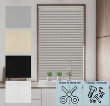 Image of Made to Measure/Custom PVC Venetian Blinds 25mm Slats Easy to Install 4 Colours