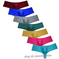 Men's Liquid Cheeky Boxer Briefs Underwear Male U-briefs Brazilain Bikini Trunks