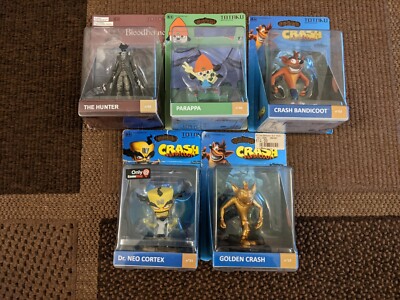 Totaku Figuren: Golden Crash Bandicoot, Dr. Neo Cortex, PaRappa The Rapper