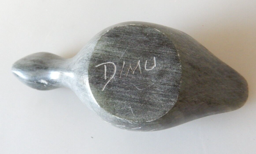 Common Loon hand carved from soapstone by Dieter Muckenheim, 4" Long VINTAGE - Picture 7 of 10