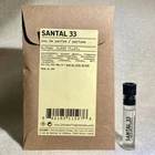 Le Labo Santal 33 Eau de Parfum EDP Sample Vial .025oz, .75mL New in Pouch
