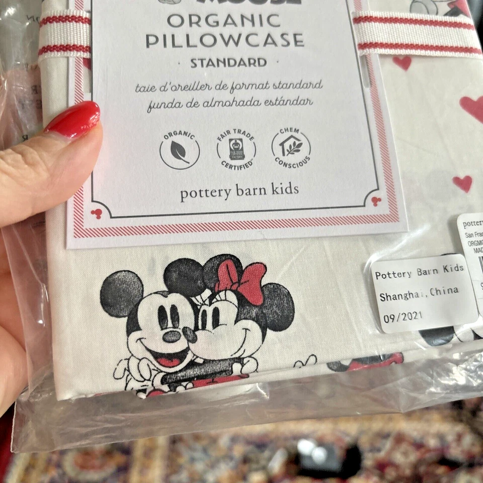 Funda de almohada Disney Pottery Barn Mickey Minnie Mouse Peanuts Snoopy vacaciones niños - Foto 3 de 4