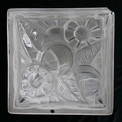Ancien plafonnier ART DECO 1930 verre DEGUE David GUERON - Photo 1/4