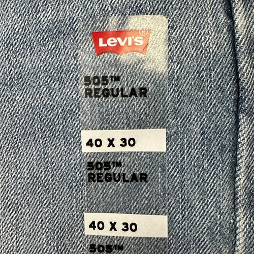 Levi's Mens 505 Regular Fit Jeans Medium Wash Straight Leg Size 40x30 BRAND NEW - Picture 4 of 7