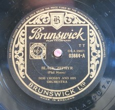 Bob Crosby 78 RPM / Black Zephyr & Blue Surre...