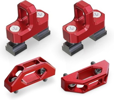 RENO Tie Down Hook Combo, 2Pcs Bed Rail Tie-Down Cleat + 2Pcs Tie Down Hook Com
