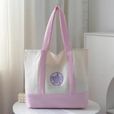 Trader Joe s LARGE Pink Reusable Canvas Tote Bag NEW with TAG US STOCK