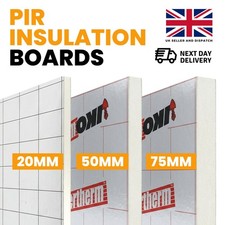 PIR Insulation Boards – 20 | 50 | 75mm – High Performance, Thermal Foil Both Sid