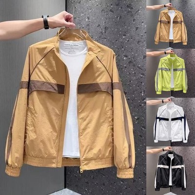 Colorblock Übergangsjacke Frühling Herbst Jacke Langarm Jacke