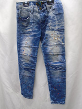 Demolition Boys Jeans Distressed SZ 8 Stretch Paint Splatter 