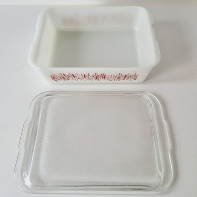 Vintage Proctor Silex Milchglas Auflaufform Deckel Schongarer Retro Weizen sehr guter Zustand