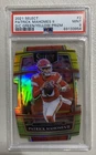 2021 Panini Select Patrick Mahomes II #2 Green & Yellow Prizm Die-Cut PSA 9