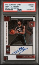 2022 PANINI DONRUSS OPTIC SIG SER #SSSHS SHAEDON SHARPE ROOKIE RC PSA 9 AUTO